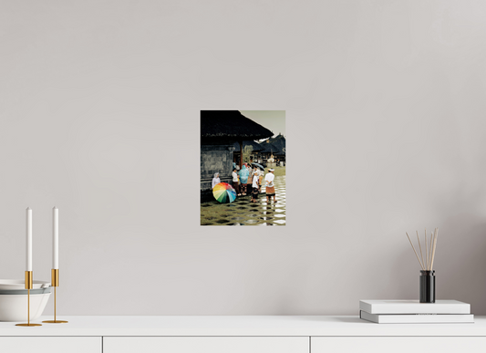 20 x 27 cm, Photo Print On Fuji Crystal DP II Standing out the rain at ceremony