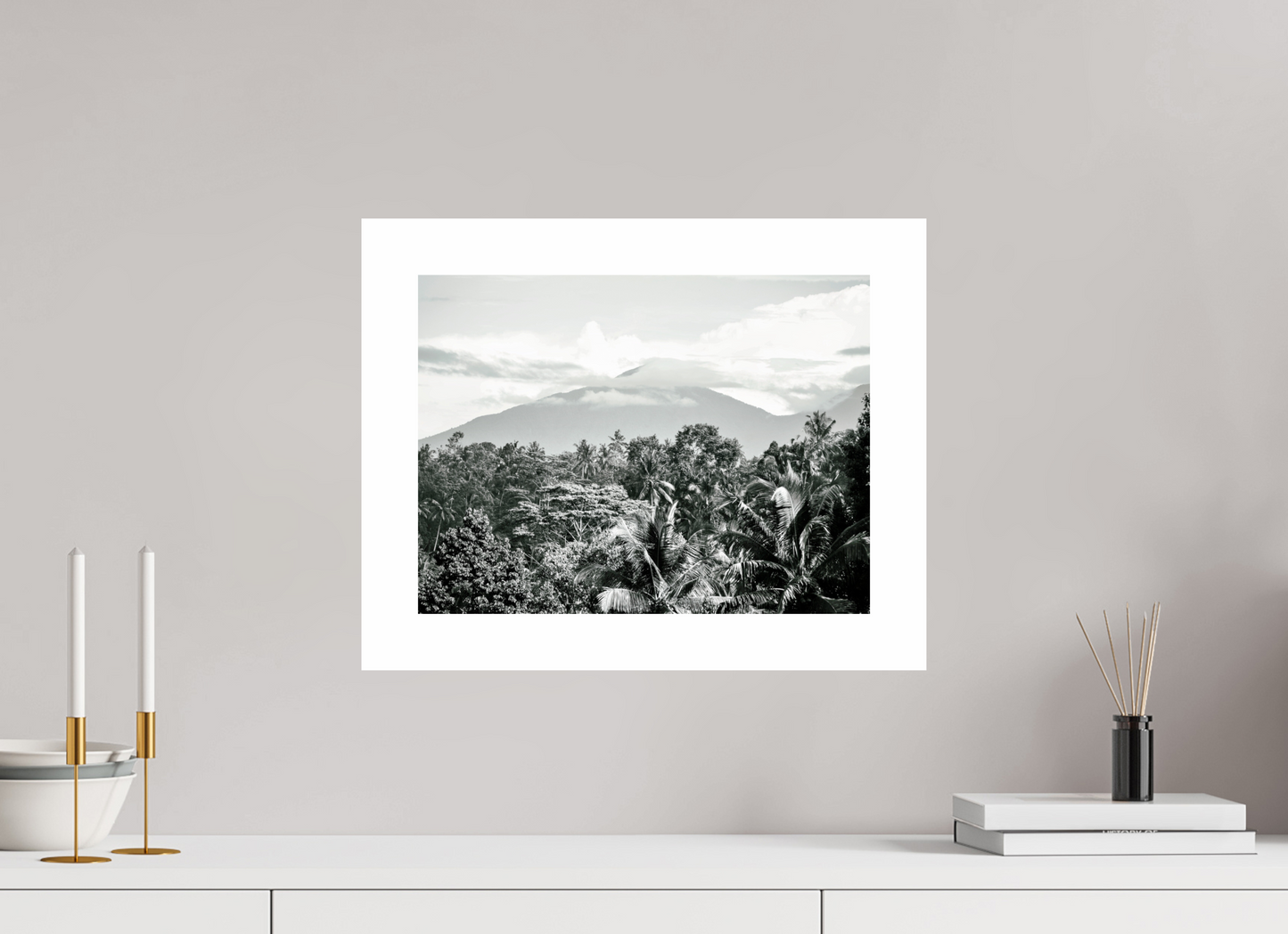 40 x 30 cm, Unframed Photo Print On Fuji Crystal DP II 5cm white border Mountain at back