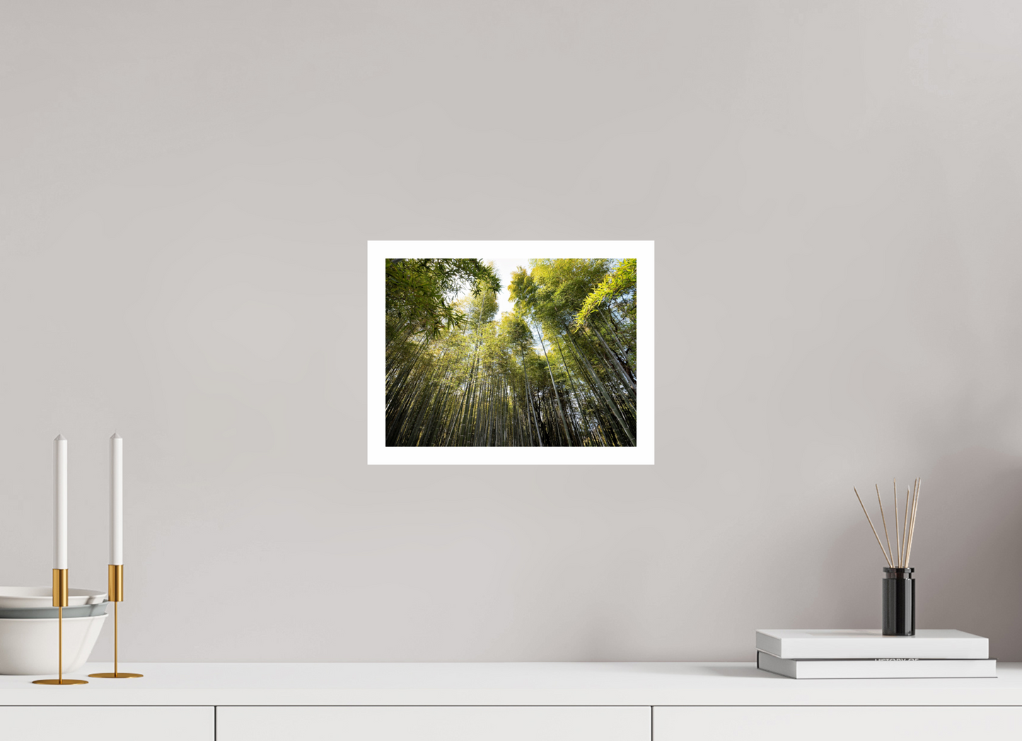 28 x 21 cm, Unframed Photo Print On Fuji Crystal DP II 2cm white border Bamboo Japan
