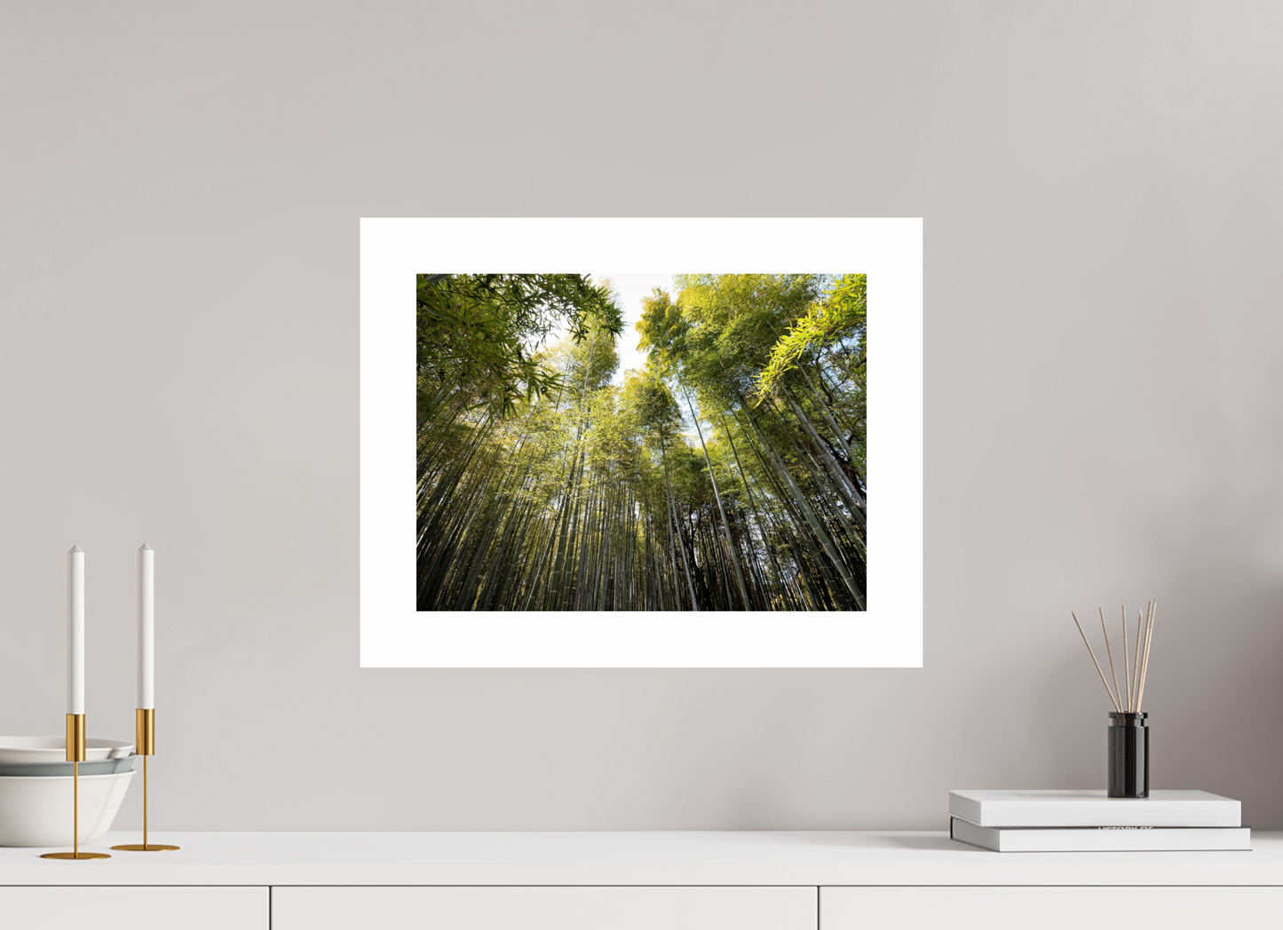 40 x 30 cm, Unframed Photo Print On Fuji Crystal DP II 5cm white border Bamboo Japan