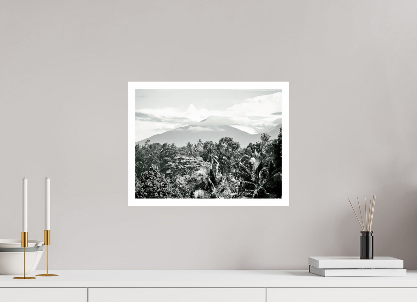 40 x 30 cm, Unframed Photo Print On Fuji Crystal DP II 2cm white border Mountain at back