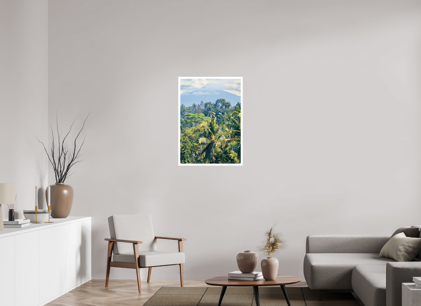 60 x 84 cm, Unframed Photo Print On Fuji Crystal DP II 2cm white border Tropical mountain