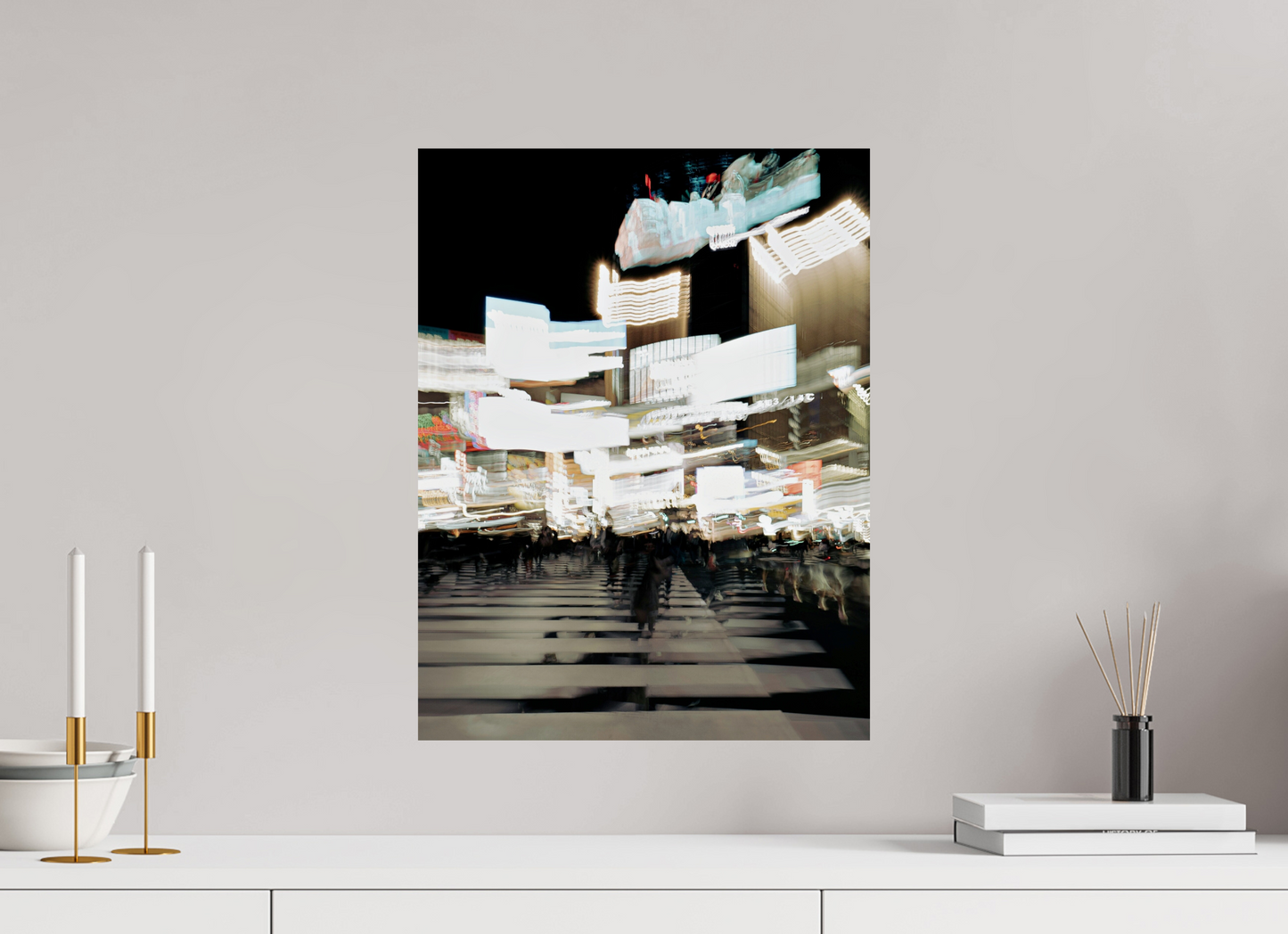 40 x 52,4 cm, Photo Print On Fuji Crystal DP II Blurred Shibuya