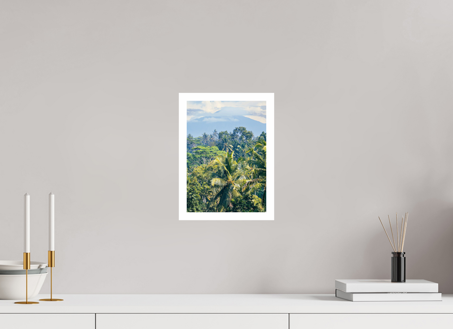20 x 28 cm, Unframed Photo Print On Fuji Crystal DP II 2cm white border Tropical mountain
