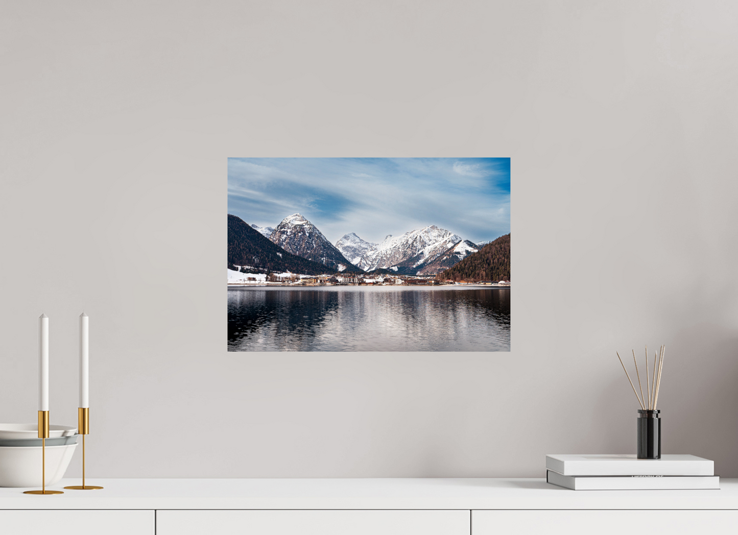 43,7 x 30 cm, Photo Print On Fuji Crystal DP II A village in Austria