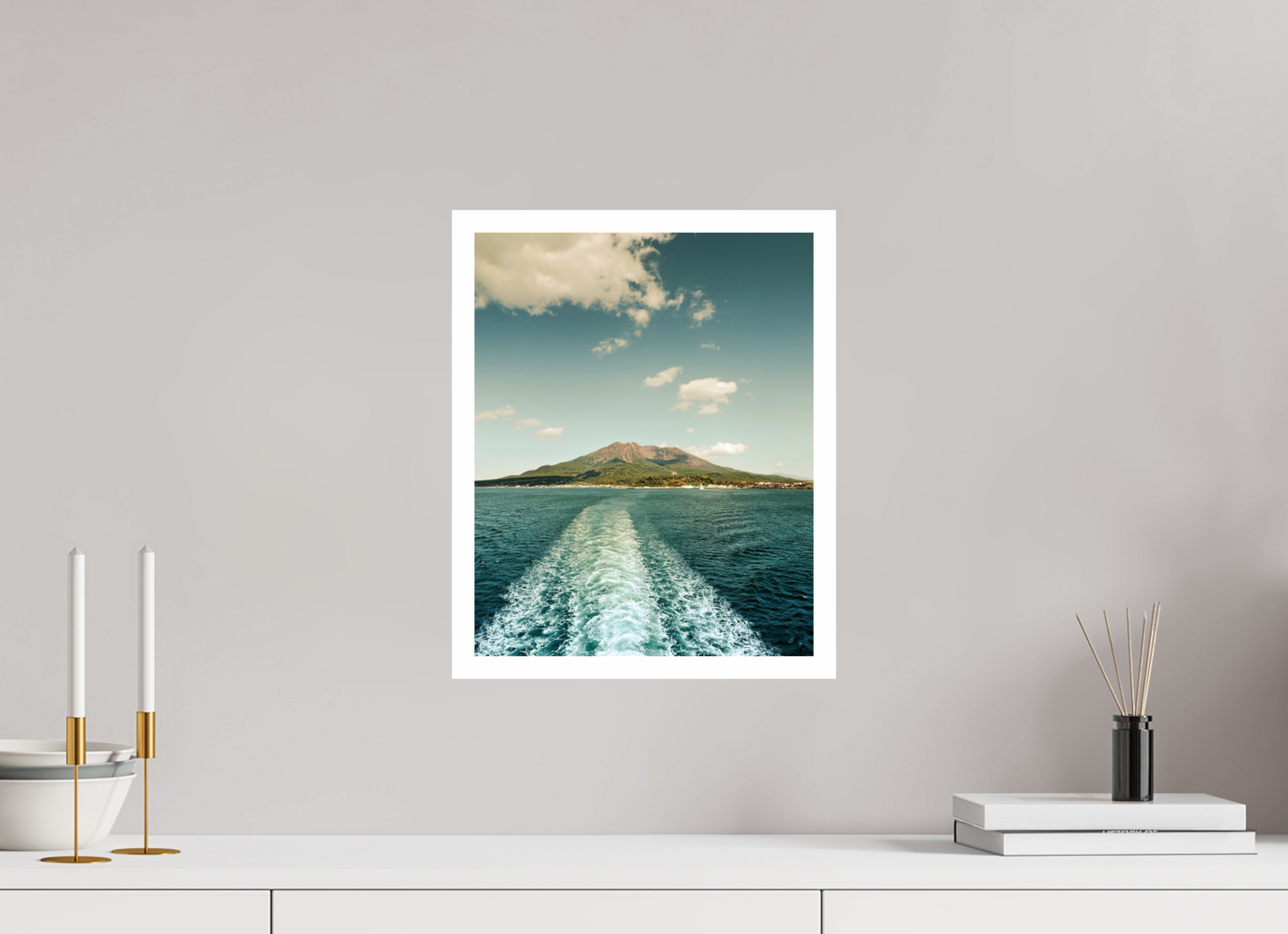 30 x 37,5 cm, Unframed Photo Print On Fuji Crystal DP II 2cm white border Back to Kagoshima