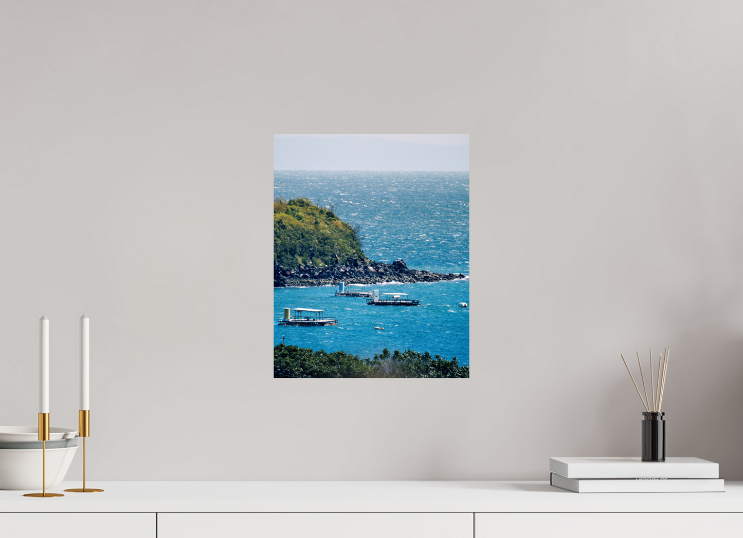 30 x 37,5 cm, Photo Print On Fuji Crystal DP II Boats at shore