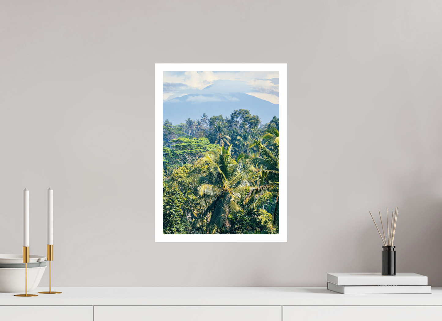 30 x 42 cm, Unframed Photo Print On Fuji Crystal DP II 2cm white border Tropical mountain