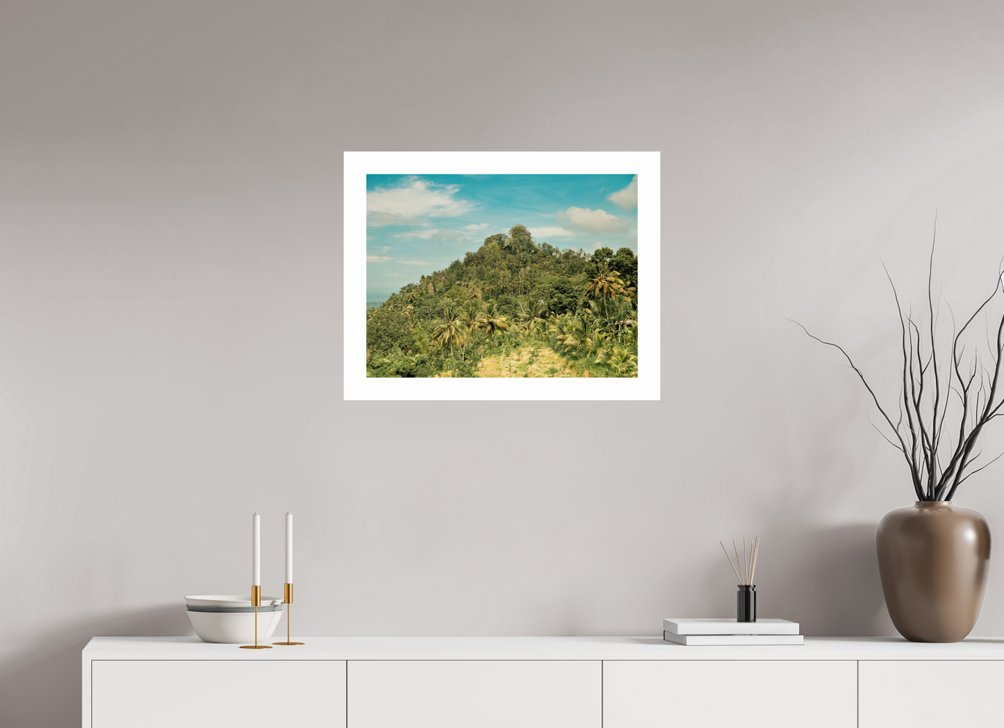 60 x 45 cm, Unframed Photo Print On Fuji Crystal DP II 5cm white border Tropical Bali