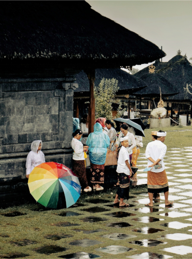 Main image Standing out the rain at ceremony