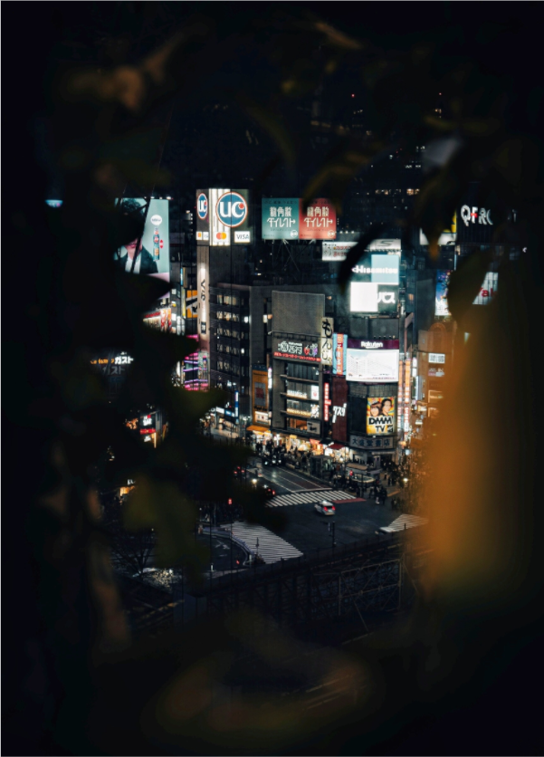 Main image Shibuya Crossing through the palm