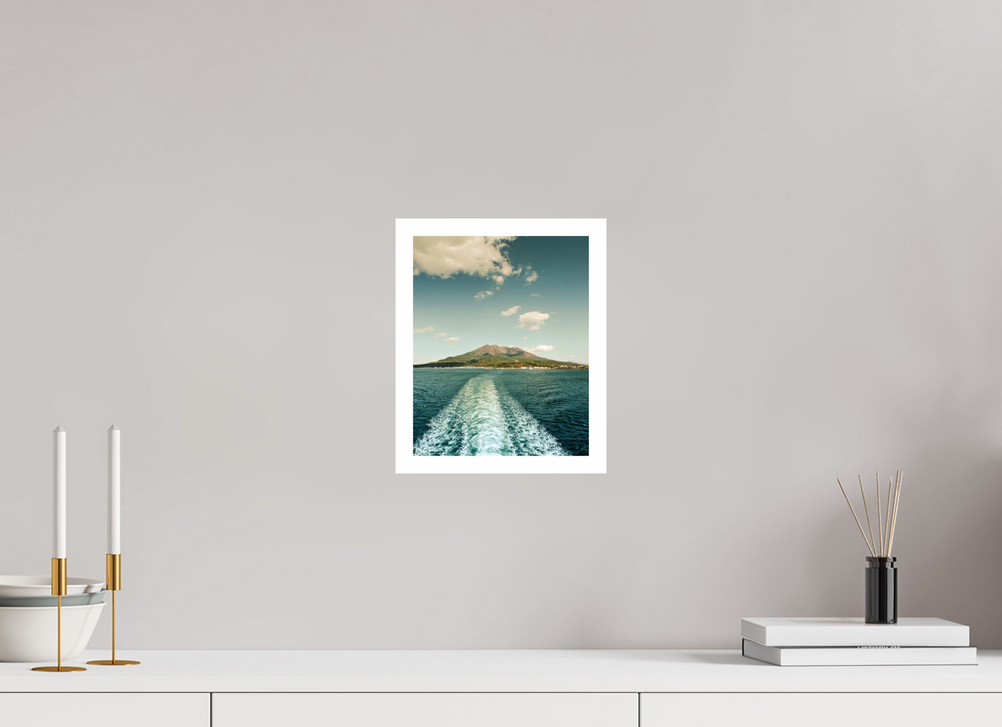 20 x 25 cm, Unframed Photo Print On Fuji Crystal DP II 2cm white border Back to Kagoshima