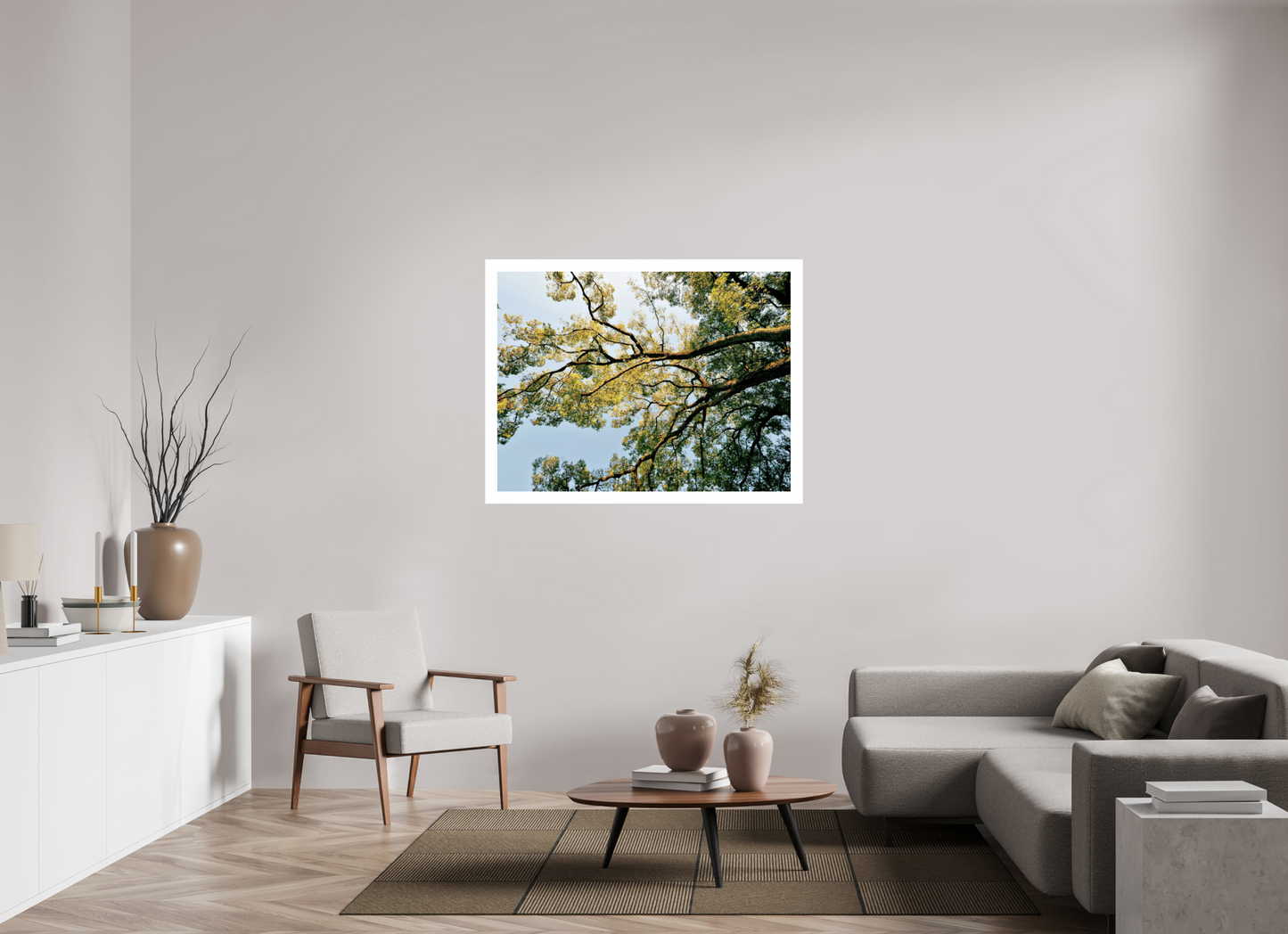 120 x 90 cm, Unframed Photo Print On Fuji Crystal DP II 5cm white border Big trees of Japan