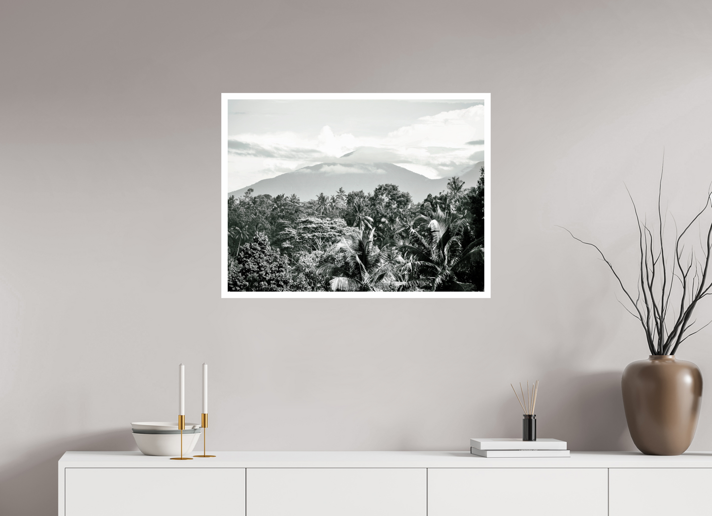 80 x 60 cm, Unframed Photo Print On Fuji Crystal DP II 2cm white border Mountain at back
