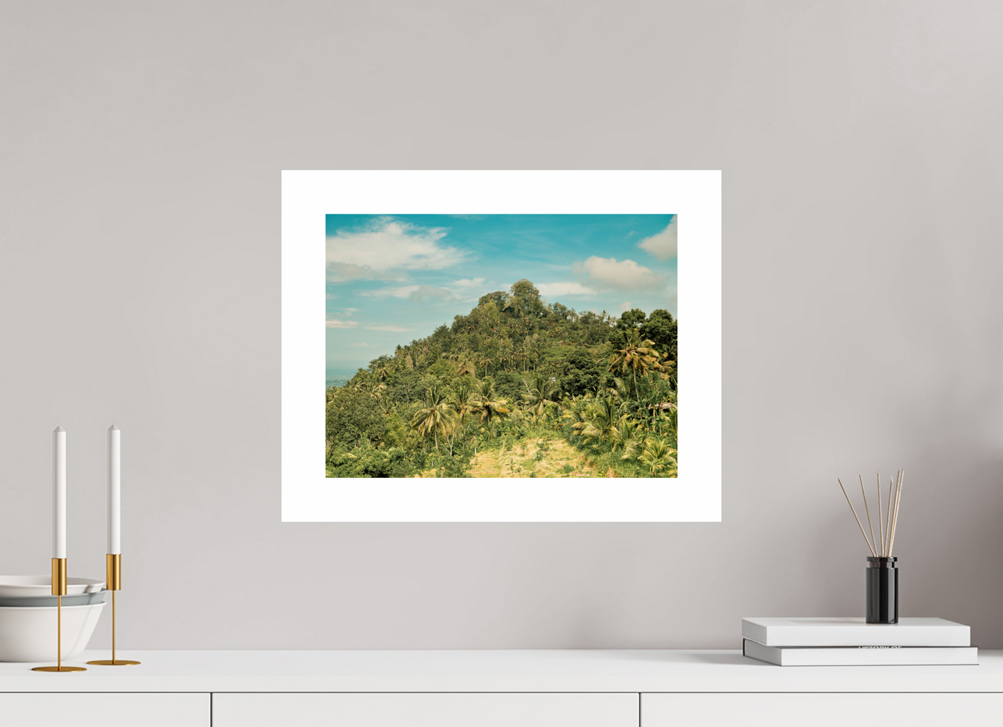 40 x 30 cm, Unframed Photo Print On Fuji Crystal DP II 5cm white border Tropical Bali