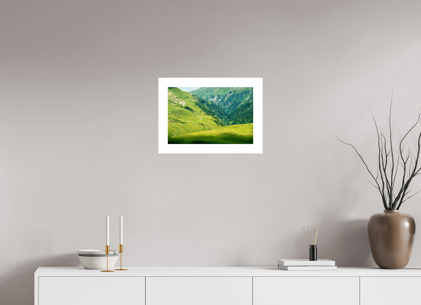 45 x 30 cm, Unframed Photo Print On Fuji Crystal DP II 5cm white border "Speed" on the high alpine road