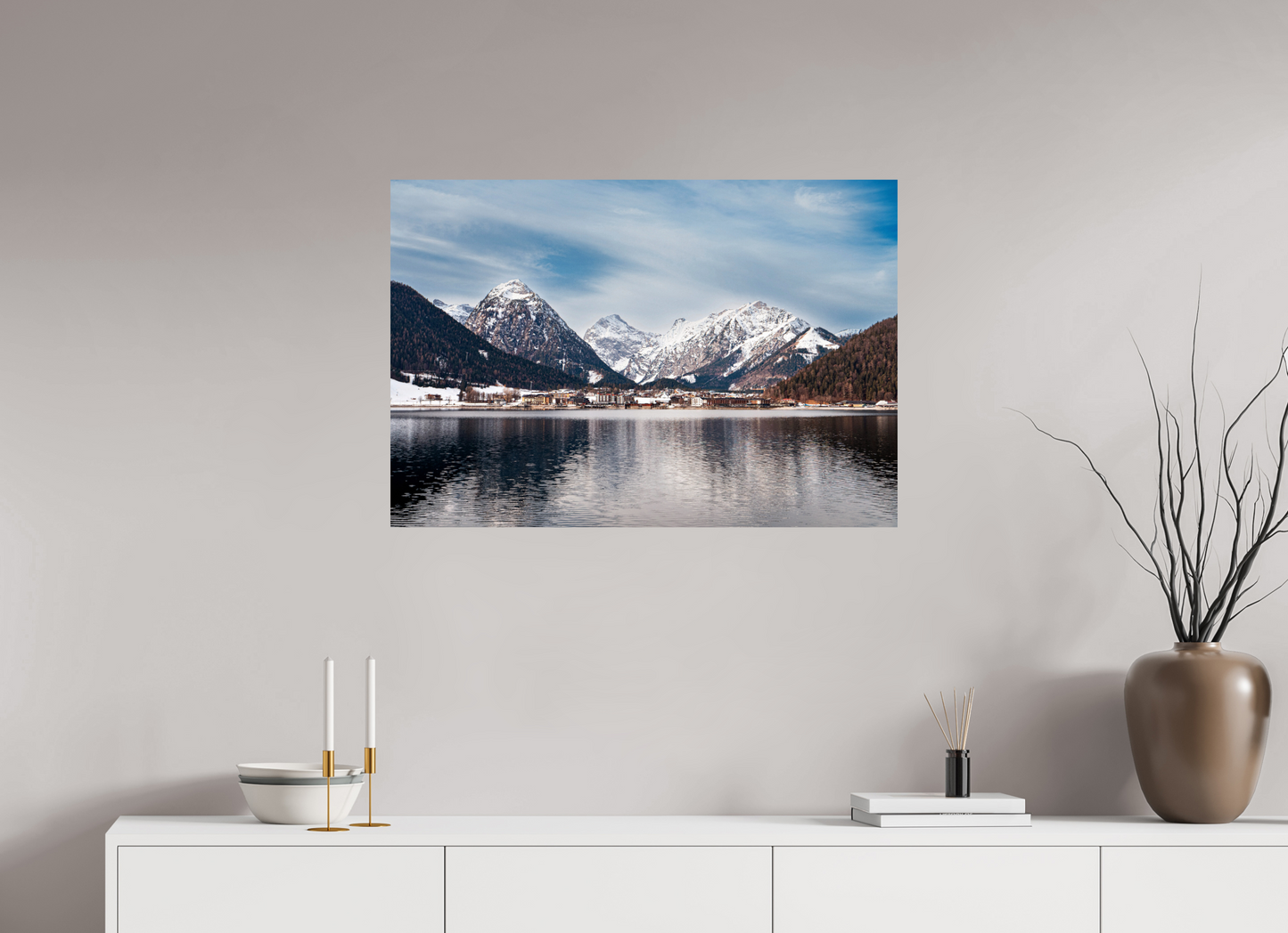 87,4 x 60 cm, Photo Print On Fuji Crystal DP II A village in Austria