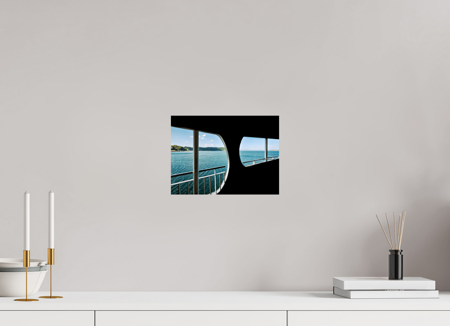 27,4 x 20 cm, Photo Print On Fuji Crystal DP II A ferry view - two window perspective