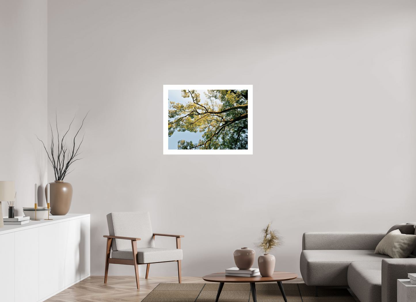80 x 60 cm, Unframed Photo Print On Fuji Crystal DP II 5cm white border Big trees of Japan