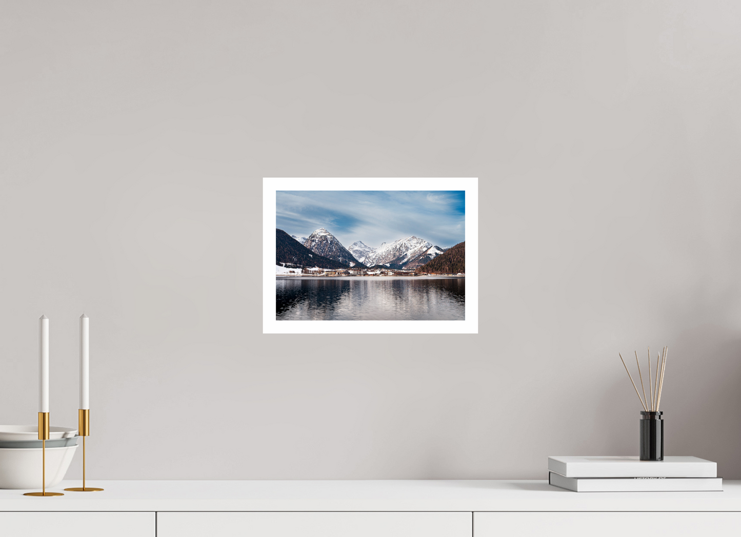 29,1 x 20 cm, Unframed Photo Print On Fuji Crystal DP II 2cm white border A village in Austria