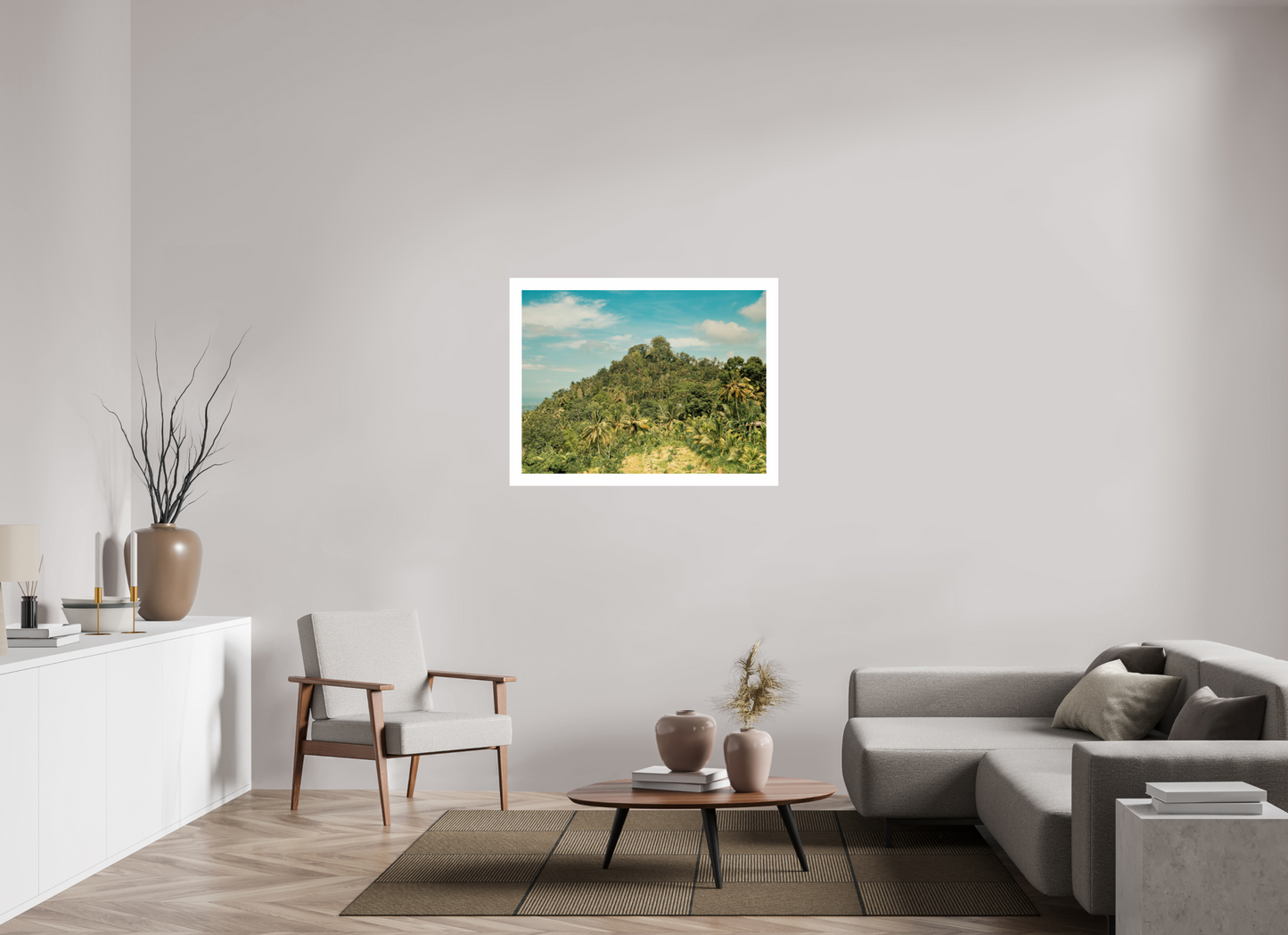 100 x 75 cm, Unframed Photo Print On Fuji Crystal DP II 5cm white border Tropical Bali