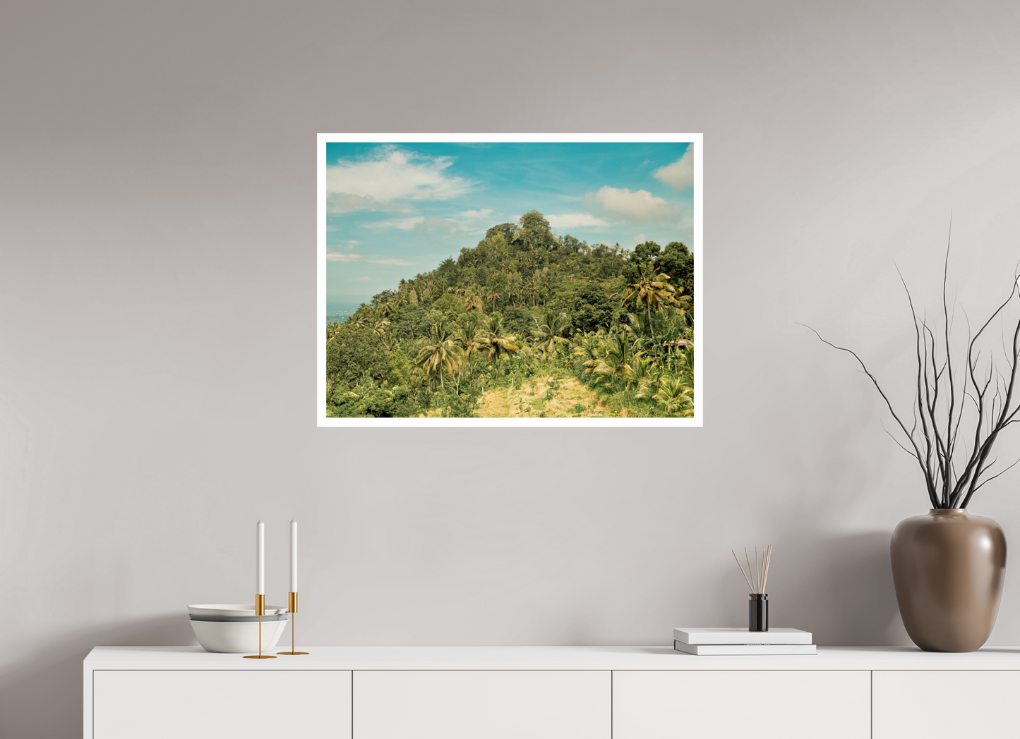 80 x 60 cm, Unframed Photo Print On Fuji Crystal DP II 2cm white border Tropical Bali