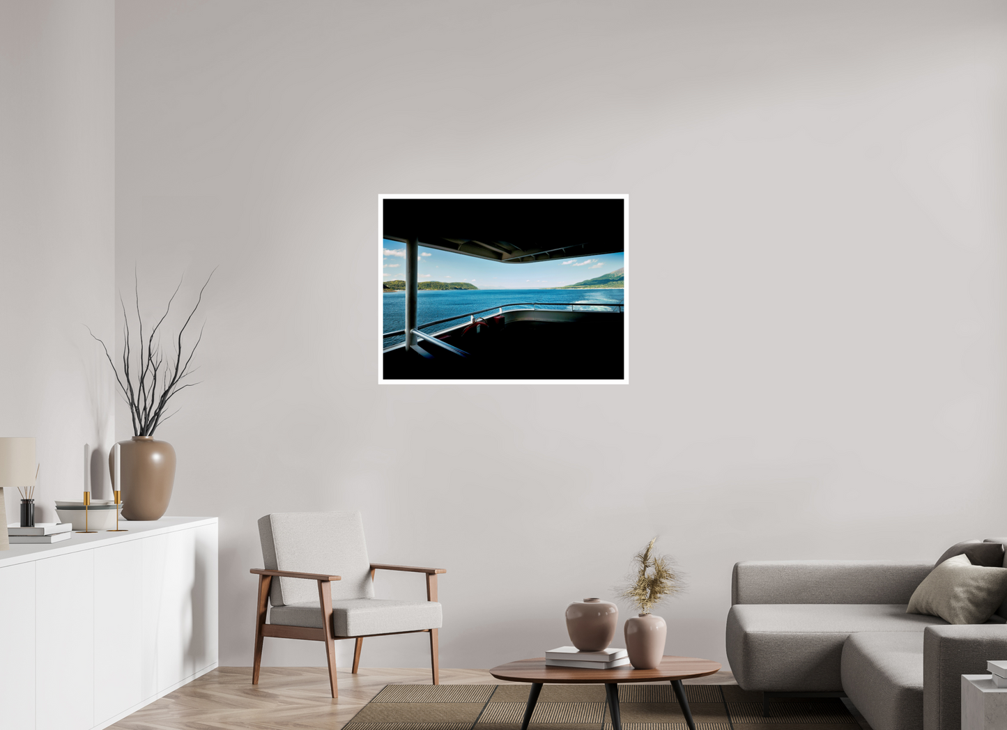100 x 75 cm, Unframed Photo Print On Fuji Crystal DP II 2cm white border From the ferry
