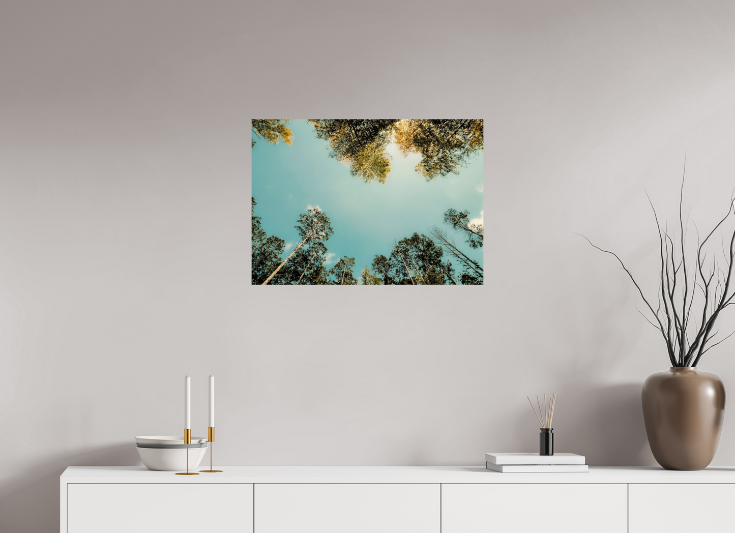 70 x 50 cm, Photo Print On Fuji Crystal DP II Reflected trees