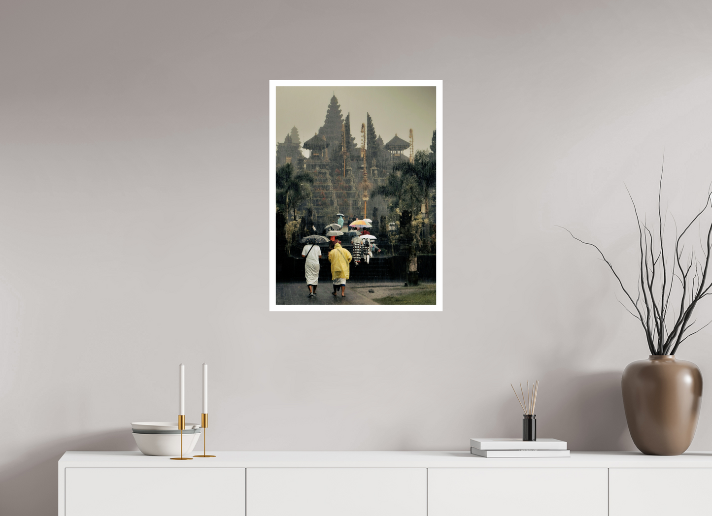 50 x 68,2 cm, Unframed Photo Print On Fuji Crystal DP II 2cm white border Walking to ceremony