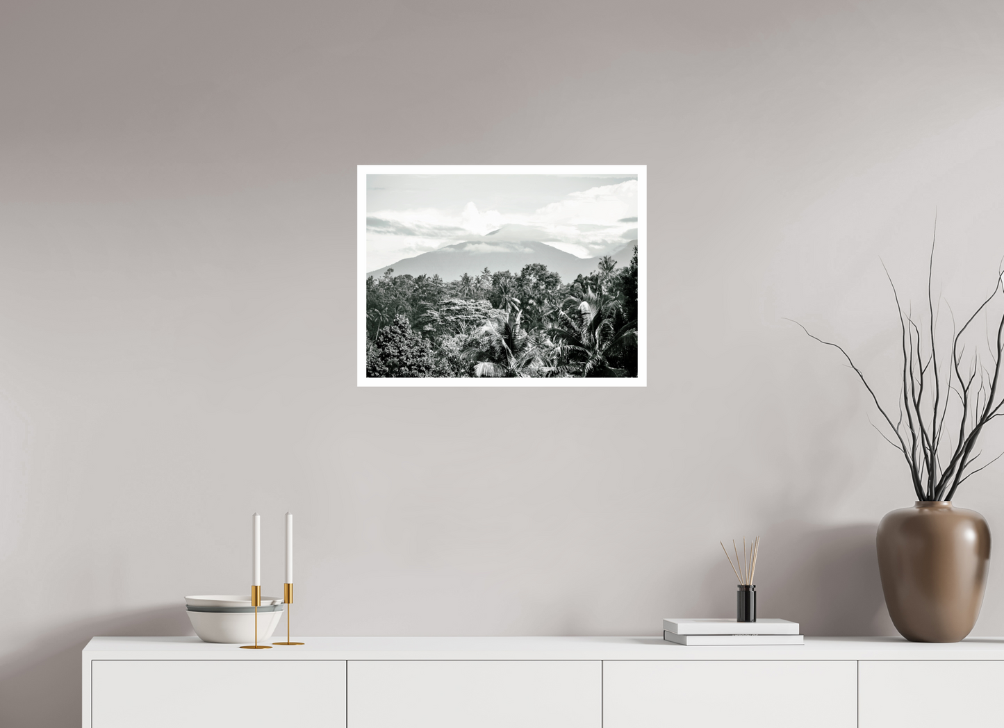 60 x 45 cm, Unframed Photo Print On Fuji Crystal DP II 2cm white border Mountain at back