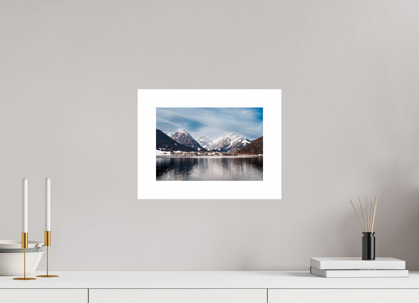 29,1 x 20 cm, Unframed Photo Print On Fuji Crystal DP II 5cm white border A village in Austria