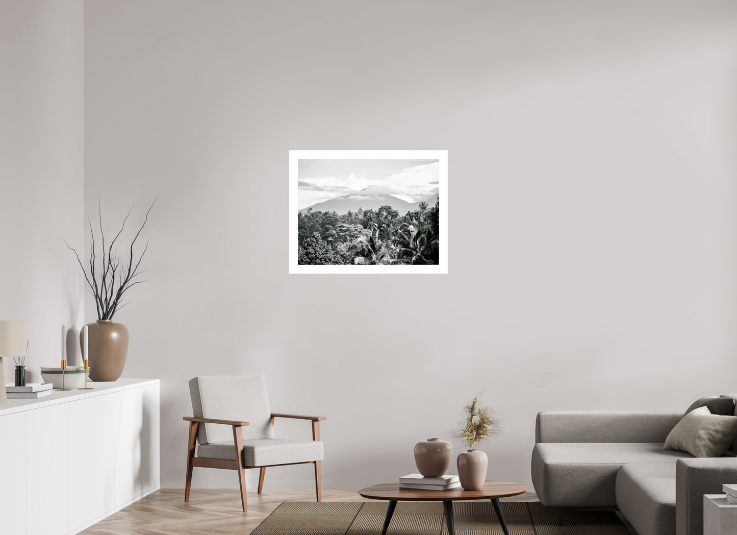 80 x 60 cm, Unframed Photo Print On Fuji Crystal DP II 5cm white border Mountain at back