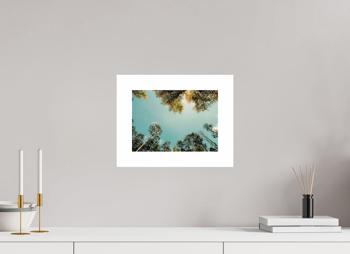 28 x 20 cm, Unframed Photo Print On Fuji Crystal DP II 5cm white border Reflected trees