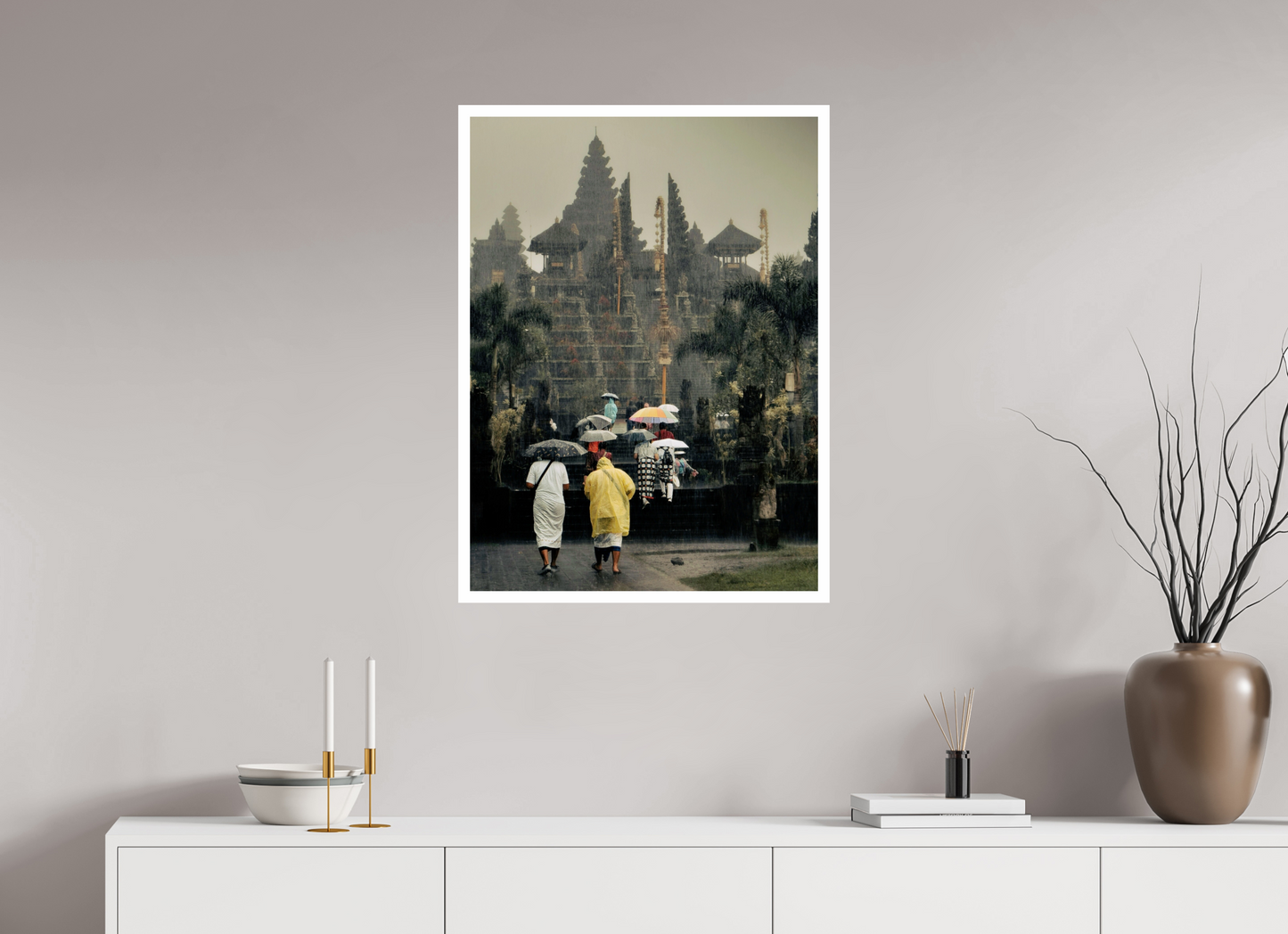 60 x 81,8 cm, Unframed Photo Print On Fuji Crystal DP II 2cm white border Walking to ceremony